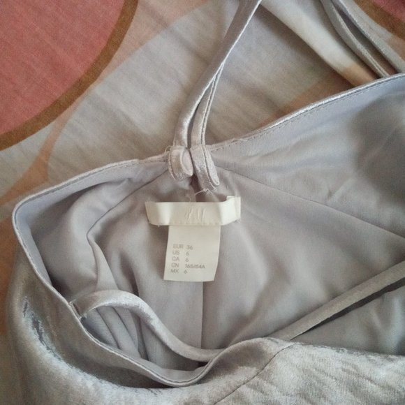 H&M Sexy Silver Satin Slip Camisole Asymmetric Dress - S - Picture 8 of 9